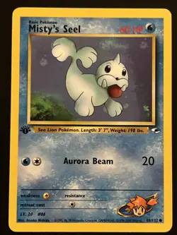 Misty's Seel 1st Edition Gym Heroes 88/132 Pokemon 2000 NM - Image 1