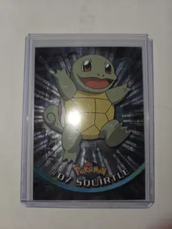 Squirtle #07 Topps Series 1 Holo Foil Pokemon Black Logo TV - Image 1