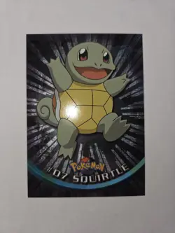 Squirtle #07 Topps Series 1 Holo Foil Pokemon Black Logo TV - Image 2