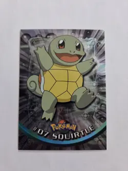 Squirtle #07 Topps Series 1 Holo Foil Pokemon Black Logo TV - Image 3