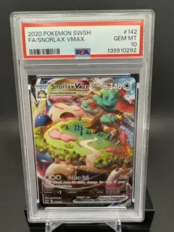 2020 Pokemon SWSH Snorlax VMAX Full Art #142 PSA 10 GEM MINT - Image 1