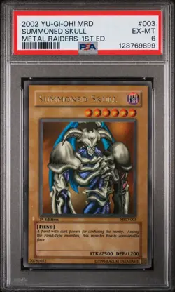 YUGIOH SUMMONED SKULL 1st Edition Ultra Rare Holo MRD-003 PSA 6 EX-MT - Image 1