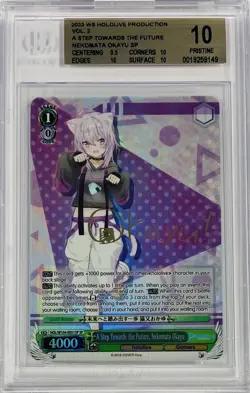 Weiss Schwarz Hololive Vol.2 Okayu HOL/W104-E051SP SP Foil Signed BGS 10 English - Image 1