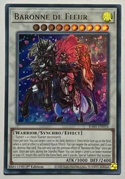 Baronne De Fleur RA01-EN034 (NM) Ultra Rare 1st Edition Yu-Gi-Oh! TCG Card - Image 1