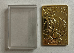 Pokemon 23K Gold Plated Charizard Trading Card Bar 1999 Burger King w/ Case - Image 1