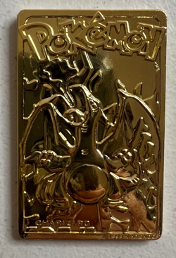 Pokemon 23K Gold Plated Charizard Trading Card Bar 1999 Burger King w/ Case - Image 4