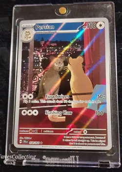 Pokemon TCG Persian Shrouded Fable Holo Illustration Card 078/064 NM - Image 1