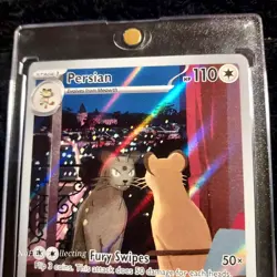 Pokemon TCG Persian Shrouded Fable Holo Illustration Card 078/064 NM - Image 2