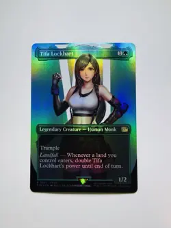 Magic the Gathering Final Fantasy Tifa Lockhart Borderless Foil Card #391 MT - Image 1