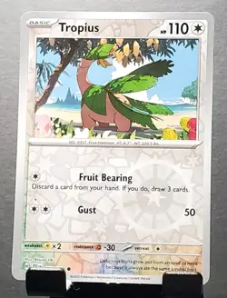 Pokemon 123/159 TROPIUS Reverse Holo Journey Together Pokemon card NM/MT - Image 1