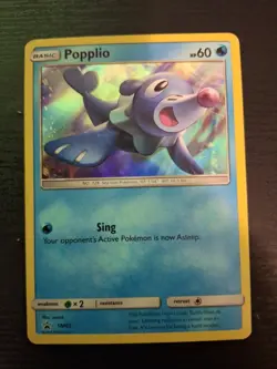 Pokemon TCG Popplio SM Black Star Promo Holo Card SM03 - Image 1