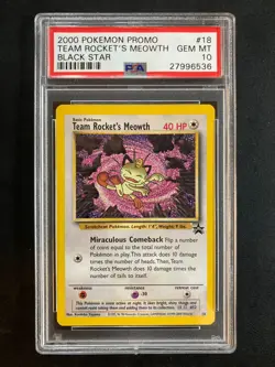 PSA 10 Gem Mint Black Star Promo Rare Vintage Pokemon Card - Image 1