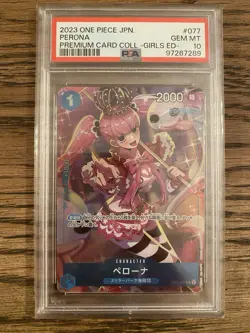 PERONA OP01-077, PSA 10 GEM MINT, 2023 ONE PIECE PREMIUM CARD COLL GIRLS EDITION - Image 1