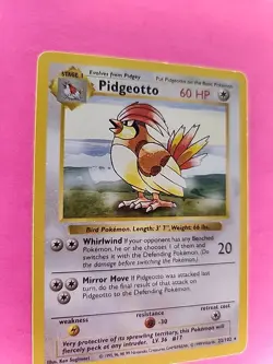 Pidgeotto Shadowless Base Set Pokemon Card WOTC - Image 2
