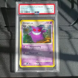Pokemon Gengar Platinum Arceus NON Holo Rare #17 PSA 8 - Image 1