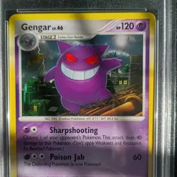 Pokemon Gengar Platinum Arceus NON Holo Rare #17 PSA 8 - Image 2