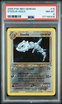 2000 POKEMON NEO GENESIS STEELIX-HOLO PSA 8 15/111 G39 - Image 1