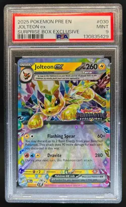2025 Pokemon Prismatic Evolutions Jolteon ex Promos #030/131 PSA 9 - Image 1