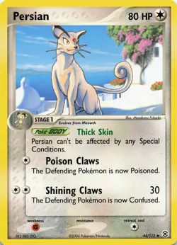 POKEMON Persian #44/112 Normal FireRed & LeafGreen NM - Image 1