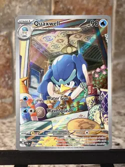 Pokemon TCG ~ Quaxwell Illustration Rare Holo [SV02: Paldea Evolved 207/193] NIM - Image 2