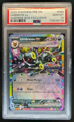 2025 Pokemon Prismatic Evolutions Umbreon ex Promos #060/131 PSA 10 - Image 1