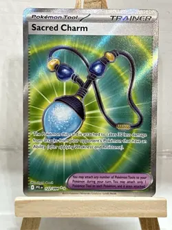 Sacred Charm 122/094 – Full Art Holo – 2025 TCG Pokemon Phantasmal Flames - NM - Image 1
