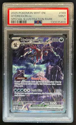 2025 Pokemon White Flare Hydreigon ex Special Illustration Rare #169/086 PSA 9 - Image 1