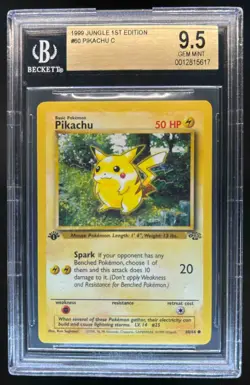 1999 Pokemon Jungle 1st Edition Pikachu #60/64 BGS 9.5 - Image 1