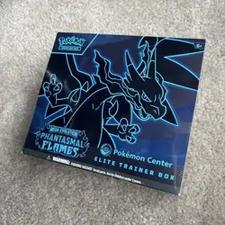 Sealed In Hand Pokemon TCG Mega Evolution Pokemon Center Phantasmal Flames ETB - Image 1