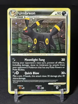 Pokemon TCG Umbreon 10/90 - HS Undaunted - Holo Rare - 2010 Vintage - LP - Image 2