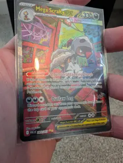 Mega Scrafty EX SIR 285/217 Pokemon Ascended Heroes English - Image 3
