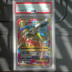 Pokemon M Blastoise EX Full Art 102/108 Evolutions Holo PSA 9 English - Image 1