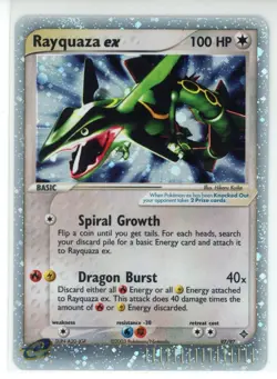 2003 POKEMON RAYQUAZA EX - EX DRAGON ULTRA RARE 97/97 G39 - Image 1