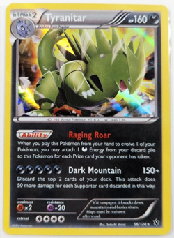 Pokemon TCG Tyranitar Fates Collide 56/124 Holo Rare NM - Image 1