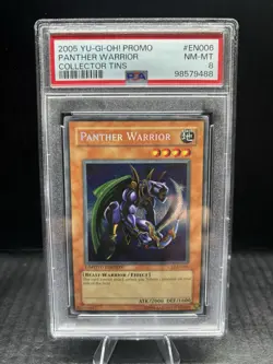 Yu-Gi-Oh! Panther Warrior CT2-EN006 2005 Collectors Tin Secret Rare PSA 8 - Image 1