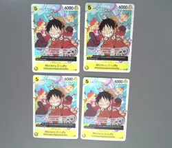 Monkey D Luffy SR OP07-109 Playset ×4 One Piece TCG 500 Years In The Future - Image 1
