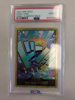 One Piece Don PRB01-Yanato-Gold PSA 10 - Image 1