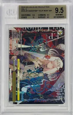 Weiss Schwarz Hololive Vol.2 Mori Hol/W104-E037SSP SSP Signed BGS 9.5 English - Image 2