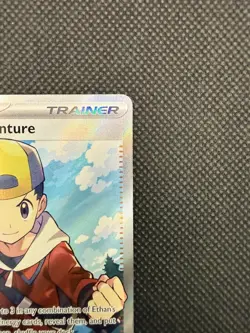 Pokemon TCG Ethan's Adventure Full Art Trainer Card 221/182 Destined Rivals NM - Image 3