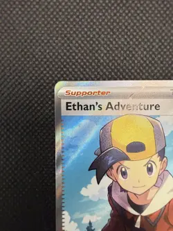 Pokemon TCG Ethan's Adventure Full Art Trainer Card 221/182 Destined Rivals NM - Image 4