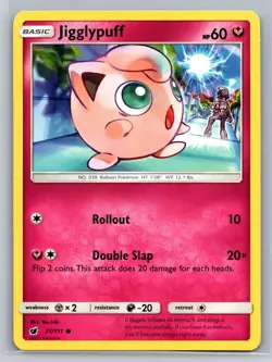 Jigglypuff 71/111 Crimson Invasion Pokemon Card Fairy Type Basic Double Slap - Image 1