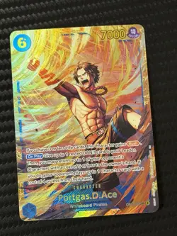 One Piece CCG Portgas D. Ace Carrying On His Will Secret Rare Foil Card OP13-119 - Image 1