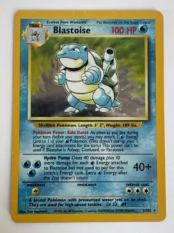 Blastoise 002/102 Base Set Holo LP Great Condition Pokemon Card - Image 1