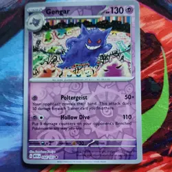 Gengar 094/165 Reverse Holo Rare Pokemon TCG Sv: Scarlet & Violet 151 Card - Image 1