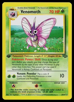 Pokemon Card - Venomoth Jungle 29/64 Rare 1st Edition - Image 1