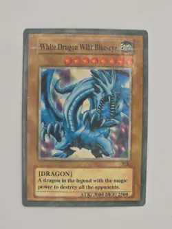 White Dragon Wiht Blue-eye - Yugioh TCG Funny Misprint Fake Novelty Card #351 - Image 1