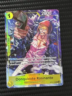 Bandai Donquixote Rosinante One Piece CCG Character Card OP12-108 promo - Image 1