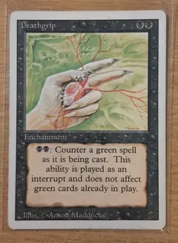 1994 MAGIC THE GATHERING REVISED EDITION DEATHGRIP TD25 - Image 1