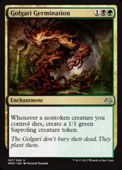 MTG Golgari Germination - Foil, Modern Masters 2017, Heavily Played, English - Image 1