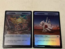 2 x mtg foil token Clue // Treasure, 0016/0018, Outlaws of Thunder Junction - Image 2